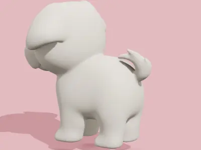 Cute Maltese dog   3D model