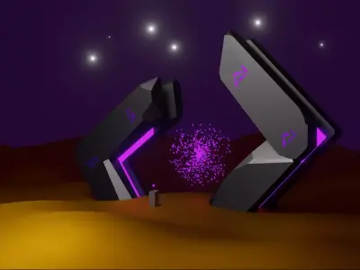 Temple of Portal Low-poly 3D model