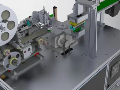 Circular arc surface labeling machine 3D model