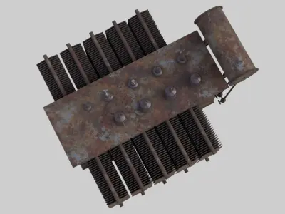 Electrical Transformer 2C Low-poly 3D model