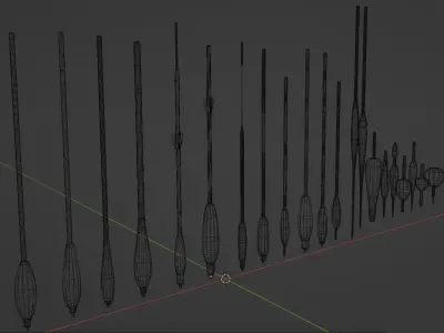 Fishing float Low-poly 3D model