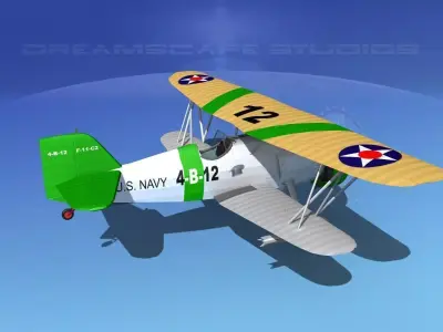 Curtiss F-11-C2 Goshawk V02 3D model