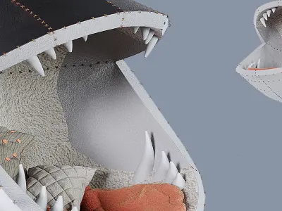 Swing chair by Porky Hefer Killer whale Fiona Blackfish Low-poly 3D model