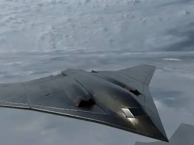 stealth bomber Low-poly 3D model