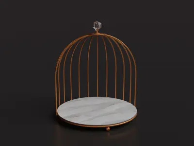 cosmetic shelf gold Free 3D model