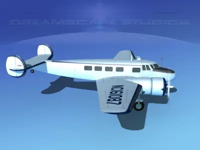 Lockheed L10 Electra Pegase 3D model