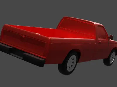 Chevrolet S10 1990 Pickup Single Cab Long Bed High Poly  3D print model