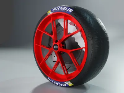 BBS FI-R Wheel Low Poly Low-poly 3D model