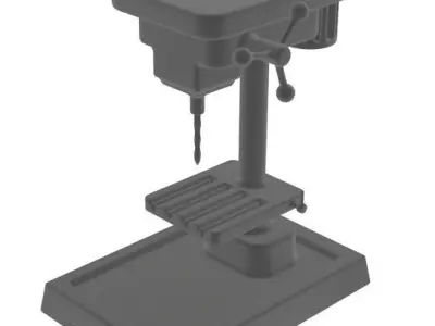 Drilling Machine Low-poly 3D model