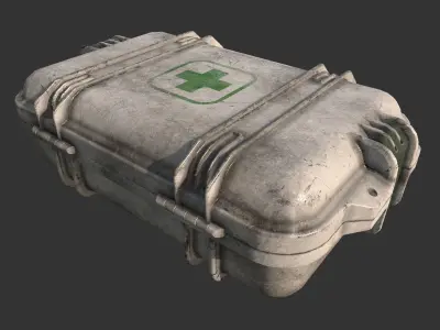 First Aid Kit Low-poly 3D model 3