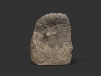 Sculpture Rock Woman 3D model