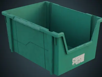 Storage Bin 1B Low-poly 3D model