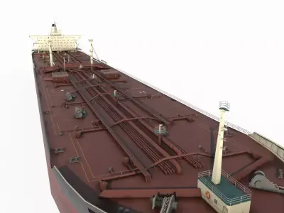 Modern offshore crude oil transport ships 3D model