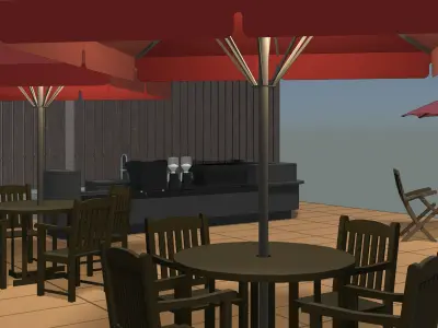 Cafe shop 2312 3D model