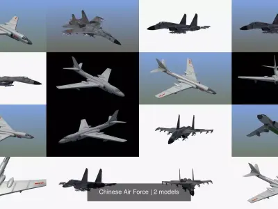 Chinese Air Force 3D Model Collection
