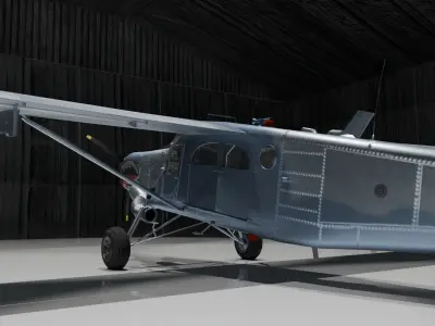 Fairchild AU-23 - THE PEACEMAKER Low-poly 3D model