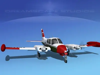 Cessna U-3B Blue Canoe V07  3D model