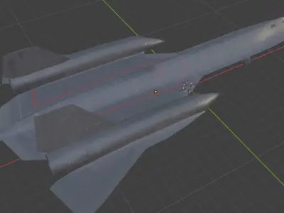 jet sr71 Low-poly 3D model
