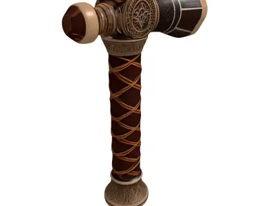Ancient Ornate Hammer Model 3D model