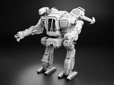 Robo-Tank 3D Print model warhammer armoured vehicle 3D print model