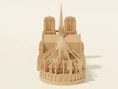 Notre-Dame de Paris 3D print model