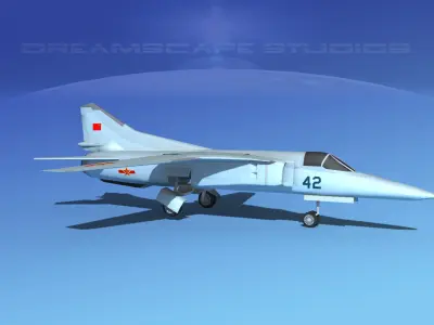 Mig-27 Flogger LP China Low-poly 3D model
