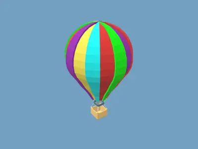 Balloon Cartoon Low-poly 3D model