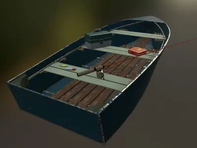 Fishing Gear Pack PBR Low-poly 3D model