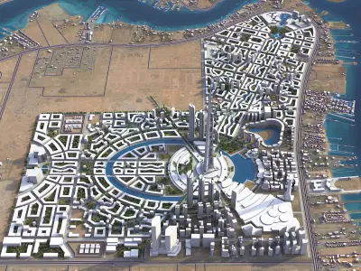 Jeddah Tower Low-poly 3D model