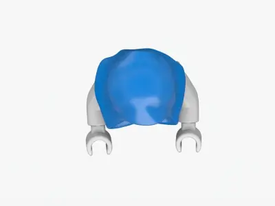 Lego Hoodie Hat with Minifigure 3D model