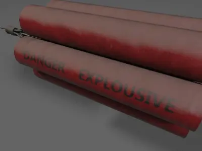 Simple Dynamite Low-poly 3D model