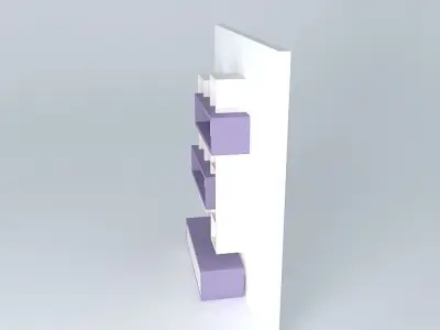 Modern purple wall furniture Free 3D model