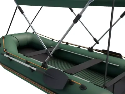 Inflatable fishing boat 3D model