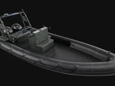 Military Boat Low-poly 3D model