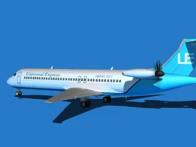 Boeing 7X7-1 Jet Fan V107 3D model