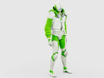 CYBORGTOPIA B-6  Rigged for Unreal Engine - Unity - MIXAMO 3D model