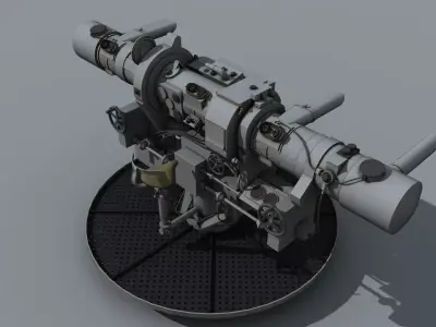 Battleship Bismarck 3m Night Artillery Rangefinder Free 3D model