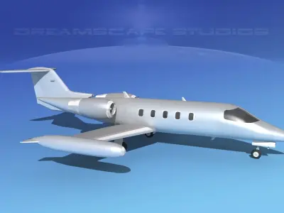 Learjet 35 Bare Metal 3D model