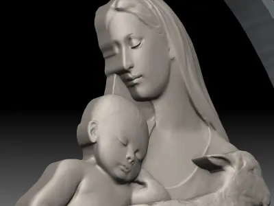 Virgin Mary 3D print model