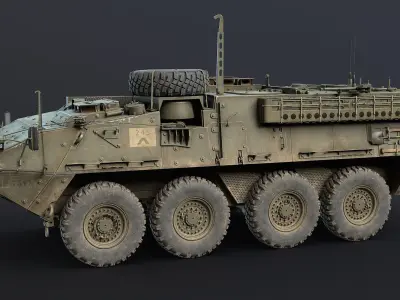 M1126 Stryker Unarmed Game Ready Low-poly 3D model