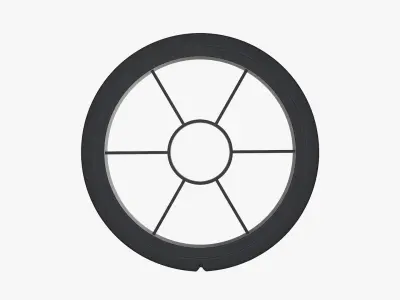 Fishing line with single spool 02 3D model