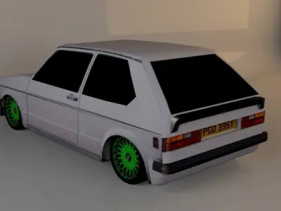 lowpoly car Low-poly 3D model