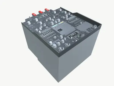 Airplane Cockpit Lower Console 3D model