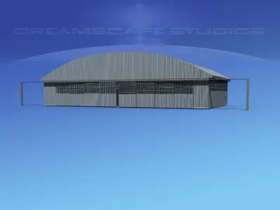 Aircraft Hangar 1 3D model