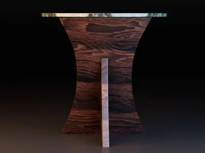 Coffee Table with Cross Base Free low-poly 3D model