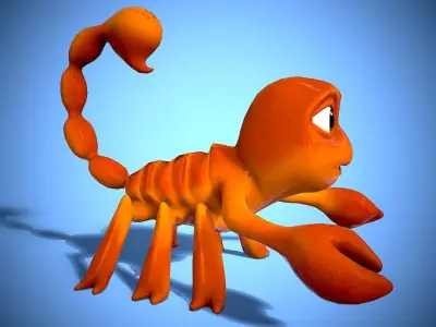 Cartoon scorpion Low-poly 3D model