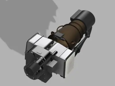 Turbomeca Alouette III 3 turbine for vario rc model helicopter 3D print model