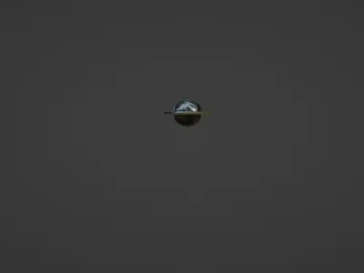 Shiny Silver Pirate Cutlass 3D model