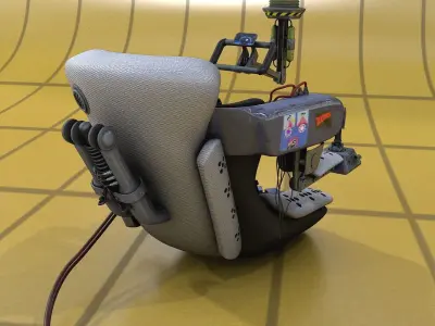 Futuristic Seat Color 3D model