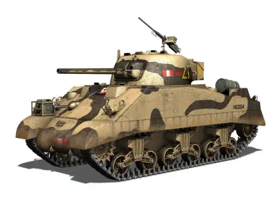 British Shermans - Collection 3D model